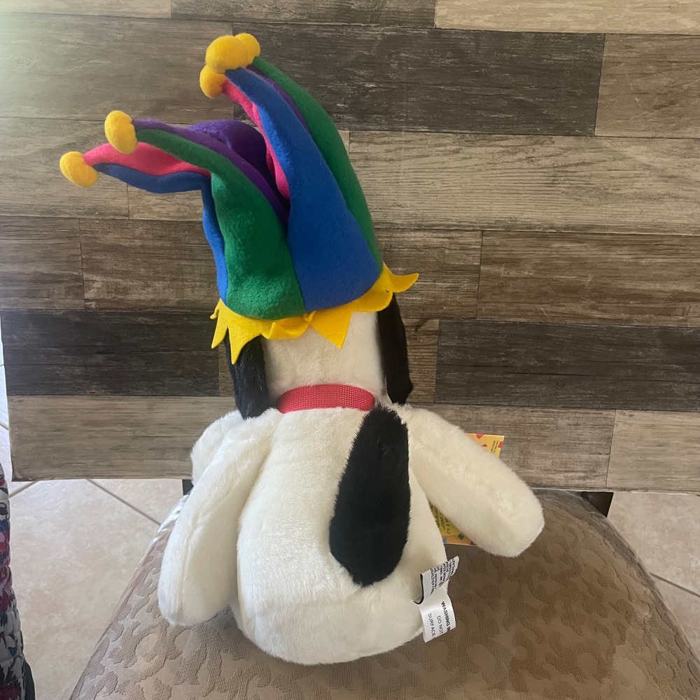 Vintage Snoopy Millennium Plush Macys Exclusive Jester Hat Party Peanuts Y2K - Picture 4 of 6